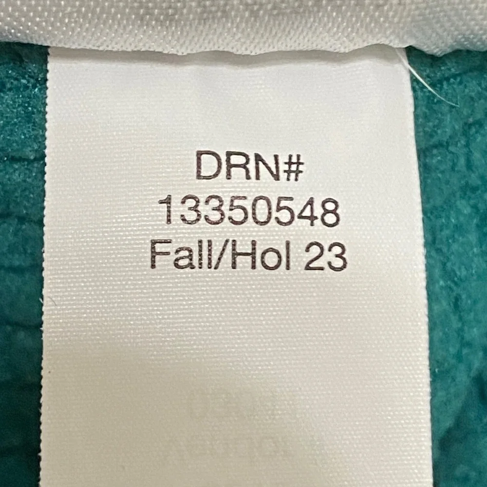 Eddie Bauer First Ascent FreeHeat Mens TXL Teal Green Grid Fleece Quarter Zip